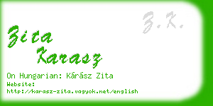 zita karasz business card